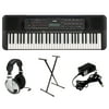 Yamaha PSRE273 PKY Portable Keyboard with Y-Stand, AC Adapter, and Headphones