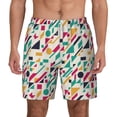 thumbnail image 2 of Goofa Colorful Spots Printed Men's Swim Trunks Board Shorts Quick Dry Mens Swimming Trunks with Compression Liner,Breathable Fit Hawaii Beach Shorts-Small, 2 of 9