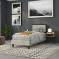 thumbnail image 4 of Flash Furniture Melbourne Metal Upholstered Twin Size Headboard in Light Gray Fabric, 4 of 11