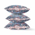 thumbnail image 3 of 16"x16" Sky Blue Pink Zippered Suede Geometric Throw Pillow, 3 of 3