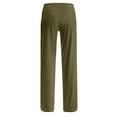 thumbnail image 5 of SELONE Green Womens Wide Leg Trousers Plus Size Mid Waist Lounge Pants Wide Leg Cropped Trouser Pants Loose Casual Long Beach Pants Pull on Solid Lightweight Comfy 4XL Tall Breathable Summer Clothes, 5 of 7