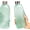 Green, variant on 32oz 1 Liter Clear Water Bottle with Time Marker, Leaf Design, Durable Plastic, , with Measurement Markings for Fitness and Outdoor Activities (Color: Green)