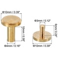 thumbnail image 2 of 25 Sets Chicago Screws, M4x10mm Brass Chicago Screw Slotted Binding Post Screw Rivets for Leather Belt, 2 of 6