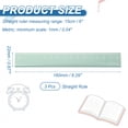 Uxcell 3pcs Metal Straight Ruler 15cm Metric Aluminum Alloy Triangle ...