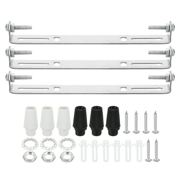 Uxcell Ceiling Light Plate Kit, Light Fixture Mounting Bracket Plate Steel Crossbar 195mm 3