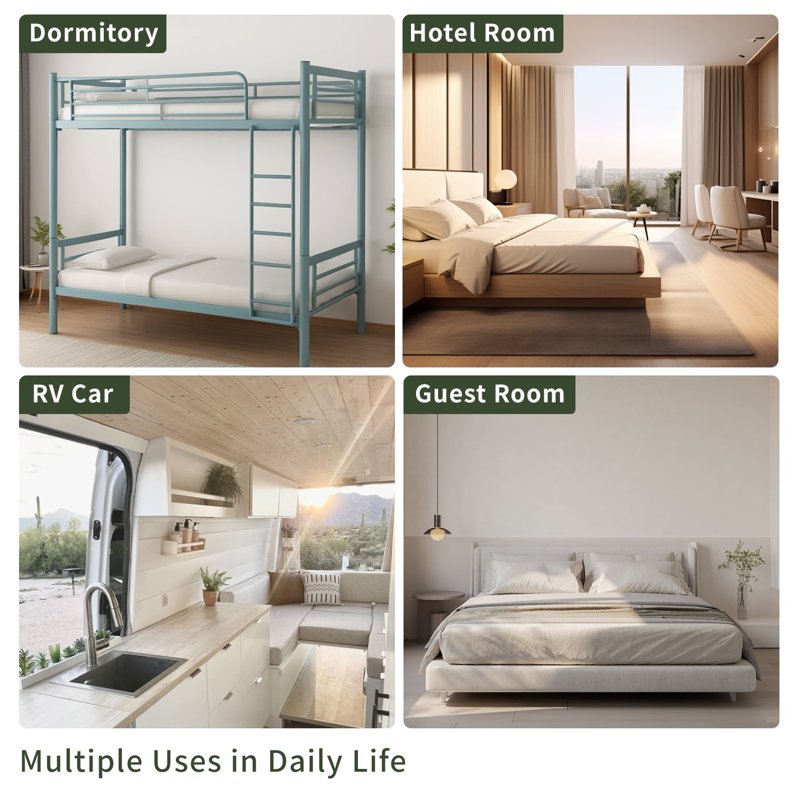 GJQ Twin XL Mattress 5 inch Gel Memory Foam Mattress Medium Firm Mattress with knitted fabric Removeable Cover , Adults
