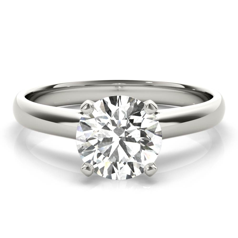 Lina Jewel 2.24 Ct Brilliant Round Cut Solitaire Diamond Rings for Women's - Engagement Rings for Women's - Lab-Created Simulated Diamond - 14K White Gold Plated - Simple Diamond Wedding Rings