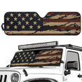 thumbnail image 2 of Jeiento Gray Flag Windshield Sun Shade,American Flag Car Sun Shade for Rubicon Sahara TJ JK JKU 2 Door & 4 Door, UV Rays Blocker Sun Visor Shade Keep Vehicle Cool, 2 of 6