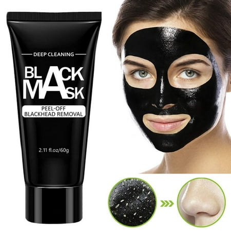 VANELC Blackhead Remover Mask,Charcoal Peel Off Black Mask,Purifying and Deep Cleansing Facial Pores Black Mask(60g)