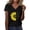 A53 Black, variant on FASHOFT Women's Short Sleeve V Neck Sunflower Graphic Printed Summer Tees Vintage T Shirt Cotton Tops Novelty Shirt Black S