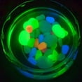 thumbnail image 3 of Limei Limei 100pcs Glow in The Dark Rocks - Fish Tank Rocks - Aquarium Decoration Rocks - 0.9" Irregular Pebbles for Fish Tank, Pond, Bonsai, Garden, Patio, Lawn, Pathway, Swimming Pool (White), 3 of 7
