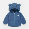 thumbnail image 2 of Vedolay Boys Tops Casual Boy's Fall Winter Coat Warm Wool Blend Hooded Outerwear Jacket,Blue 3-4 Years, 2 of 3
