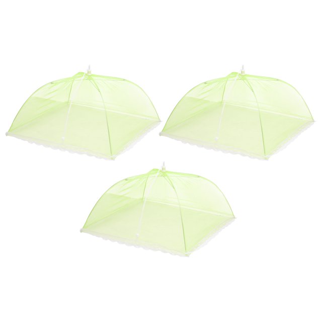 3 Piezas Grandes y Altas Cubiertas para Alimentos de Malla de 17" para Exteriores, Cubiertas Protectoras Colapsables para Alimentos, Verde