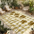 thumbnail image 2 of Outdoor Rug 3x5 ft Yellow Tulip Flowers Outdoor Large Area Rug Non Slip Rubber Floral Buffalo Plaid Front Door Mat RV Rug Camping Carpet Patio Outdoor Rugs for Backyard Balcony Deck Porch Indoor, 2 of 9