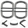thumbnail image 2 of Miangastore 4 Pcs Accessoires de Bagages Anneau de Réglage de Sangle d'Épaule Alliage de Zinc Anneau Semi-Circulaire pour Sacs Métal, 2 of 8