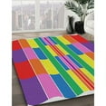 thumbnail image 2 of Ahgly Company Indoor Rectangle Patterned Pink Violet Pink Abstract Area Rugs, 2' x 3', 2 of 6