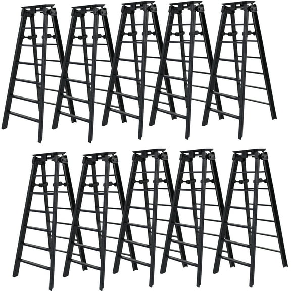 Set of 10 Black Ladders for WWE & AEW Wrestling Action Figures