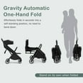 thumbnail image 4 of OLAKIDS Lightweight Baby Stroller, 1 Second Fold, Compact Travel Stroller for Airplane with Aluminium Frame, Adjustable Backrest and Canopy, Foldable Infant Toddler Stroller, 4 of 9