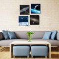 thumbnail image 4 of Universe Wall Art for Living Room Bedroom Earth Moon Wall Decor Black Hole Canvas Pictures Framed Artwork Modern Print Painting Home Walls Decoration 12 x 12 inch x 4 pcs, 4 of 6