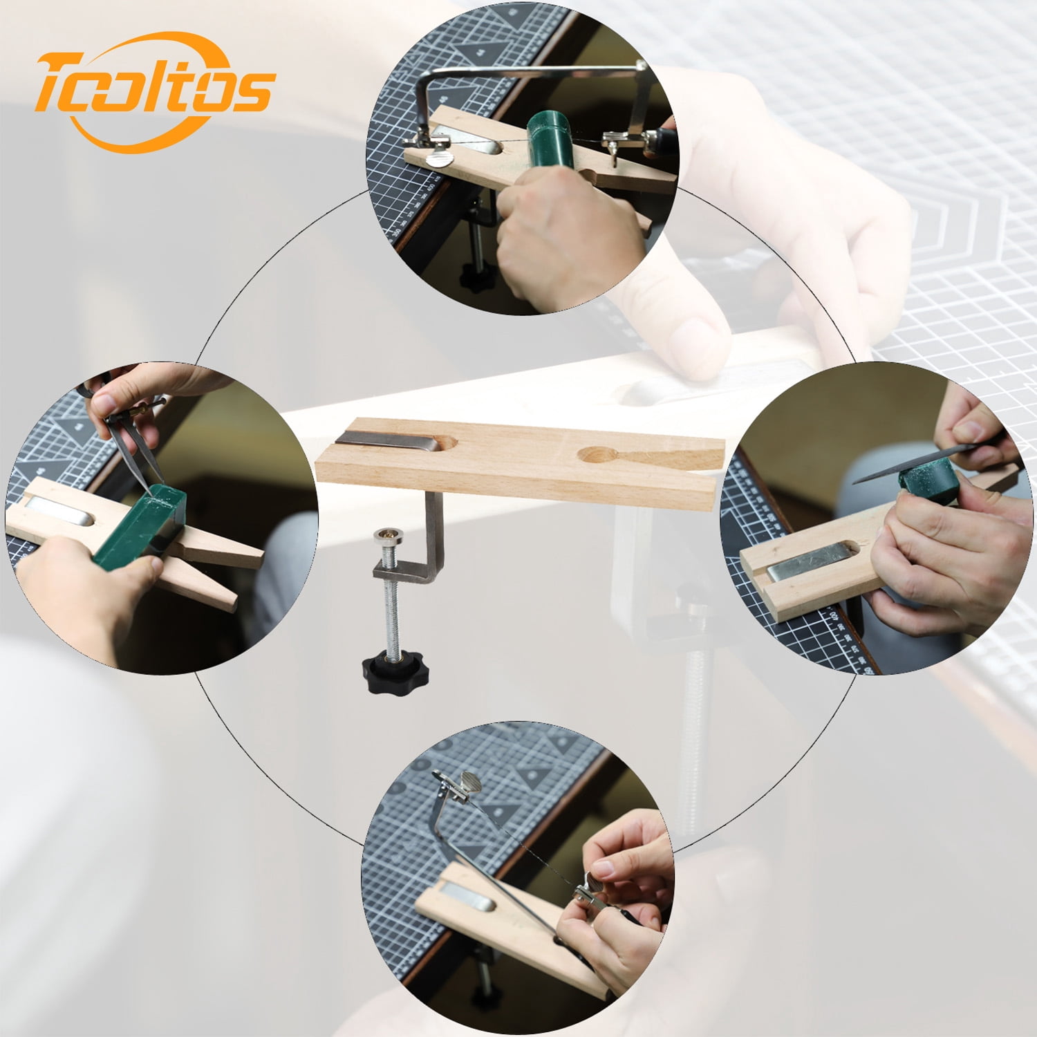 Multifunctional Ring Wax Model Kit Essential for Men's and Women's Ring Design Includes Measurement Tool, Double-Headed Rubber Hammer, Ring Wax Tubes, 5.91-Inch Caliper, Wooden Clamp, File, Adjustabl