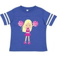 thumbnail image 3 of Inktastic Cheerleaders, Girl With Blonde Hair, Pink Uniform Girls Toddler T-Shirt, 3 of 5