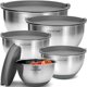 thumbnail image 1 of Juego de bowls mezcladores de acero inoxidable Priority Chef con tapas, 1 of 7