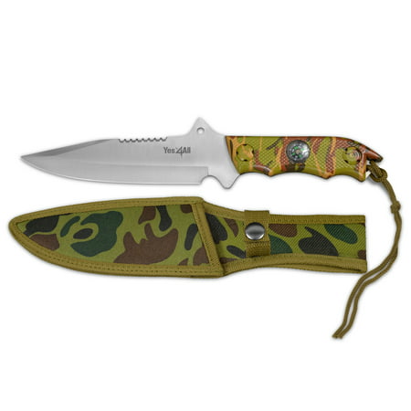 Yes4All Camouflage Camping / Tactical Fixed Blade Knife with Sheath