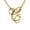 C, variant on C Initial Necklace In White Gold With 5 Diamonds, Serif Style, With Free 18 Inch Cable Chain, For Women
