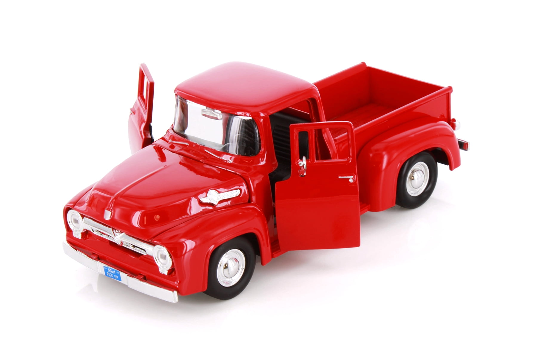 1956 Ford F-100 Pickup Truck, Red - Showcasts 77235D - 1/24 Scale Diecast Model Car