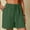 Green, variant on DuoJiaJ Women's Linen Shorts Solid Color Comfortable Wide Leg Leisure Shorts Five Eighths Pants Women Casual Pants Blue L