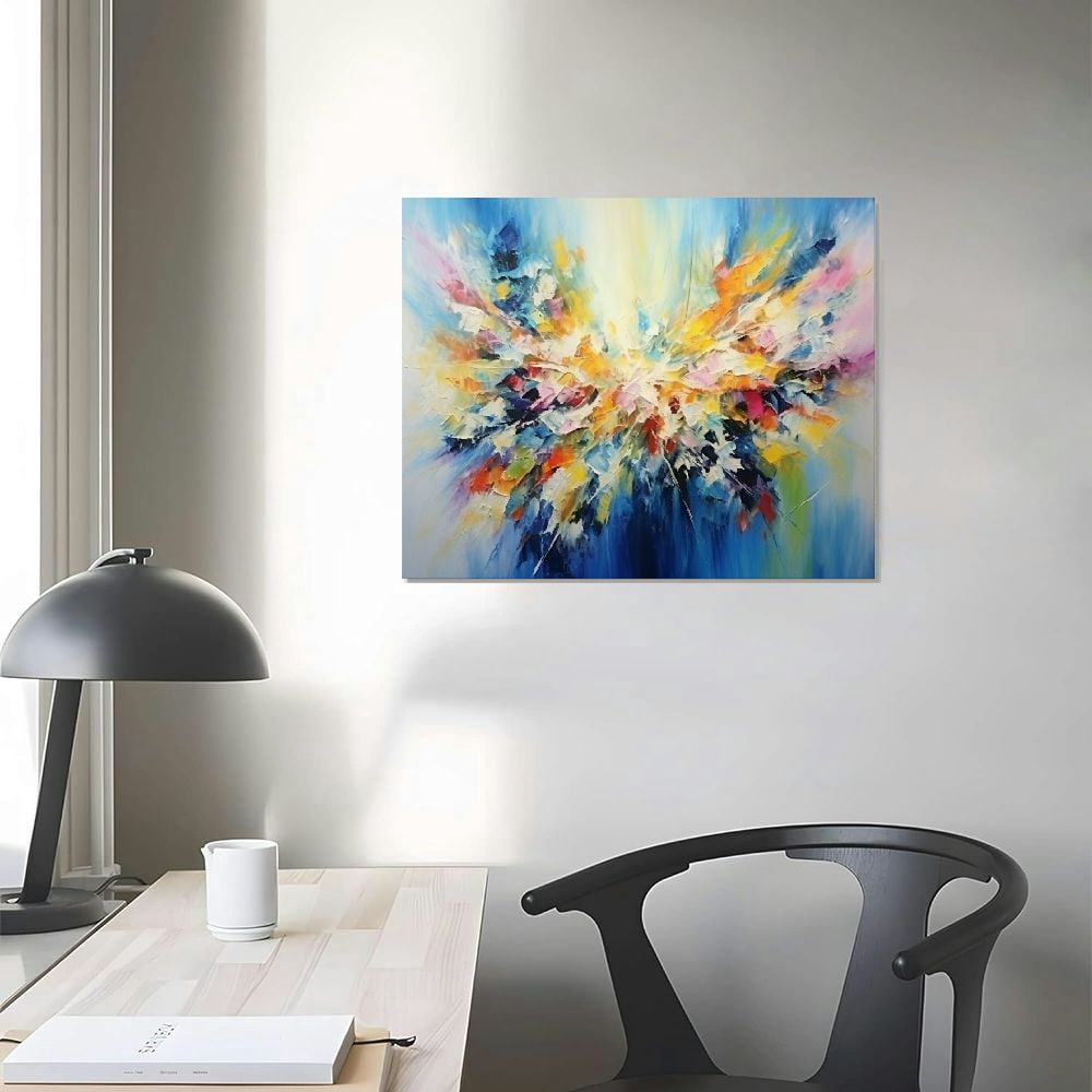 ARISTURING Large Framed Abstract Colorful Canvas Wall Art Flower Posters Prints Pictures wall Decor Modern Paintings Home Decor for Living Room Bedroom Office Ready to Hang.