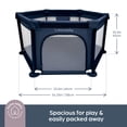 thumbnail image 5 of Dreambaby Padded Baby Playpen with Zip Door, Large Play Yard | For Babies and Toddlers 3-48 Months, Breathable Mesh, Foldable Fabric Play Pen, Easy Assembly, Navy, 5 of 8