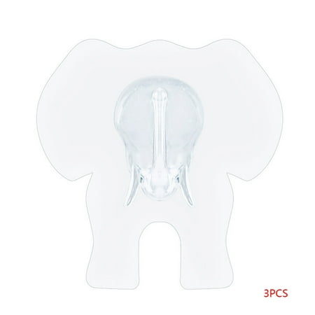

3pcs Transparent Animal Shape Hanger Kitchen Bathroom Holder Wall Hook Coat Hat Seamless Storage Hanger
