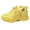 Yellow #080, variant on Women's Platform Sneakers Low Top Lace-Up Breathable Thick-Sole Casual Sneakers Women's Fashion Mesh Sneakers, 38