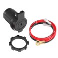thumbnail image 2 of Toma de corriente,Enchufe de cargador USB dual PD tipo C y QC 3.0,Adaptador de toma de corriente modificado DC 12V 24V,Salida USB de carga rápida con pantalla LED,Cargador USB resistente al, 2 of 9