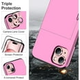 thumbnail image 5 of 4-in-1 for iPhone 15 Case Wallet with Screen Protector & Camera Cover Full Body Hybrid iPhone 15 Case with Card Holder Shockproof Protective Phone Case for iPhone 15 for Women Men (Pink), 5 of 14
