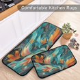 thumbnail image 5 of 2-Piece Kitchen Mat Set Non Slip Washable Floor Mats Decorative Rugs for Kitchen Sink Laundry Abstract Leaves, 5 of 7