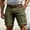 Army Green, variant on YANGXINX Men's Casual Cargo Shorts Summer Solid Stretchy Elastic Waist Work Short Pants Multi Pockets Lightweight Relaxed Fit Runnnig Shorts
