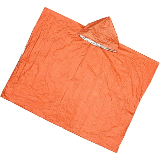 HUGFEGWE Imperméables Imperméables Camping Randonnée Imperméables Double Face Poncho de Pluie Portable en Film d'Aluminium PE Emerg CJB91-89699