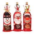 thumbnail image 4 of Inteprter Cubierta antipolvo para botella de vino de Navidad, decoraciones para fiestas flexibles, mangas prácticas artísticas, de restaurante para Kits de decoración para fiestas Muñeco de nieve Inteprter HA068258-02, 4 of 6