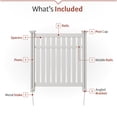 thumbnail image 5 of Enclo Privacy Screens EC18016 4ft H x 3.6ft W Hartford White Vinyl No-Dig Outdoor Privacy Screen Kit, Perfect to Conceal Air Conditioning Units Trash Bins (3 Panels), 5 of 9