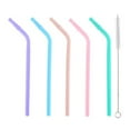 thumbnail image 2 of Vxdvou Reusable Silica Gel Straw Set, Multicolor Travel Straws for Picnics & Fitness, Eco-Friendly, Heat-Resistant, Durable for Beverages, Dishwasher Safe, Comfortable Drinking Experience, 2 of 8