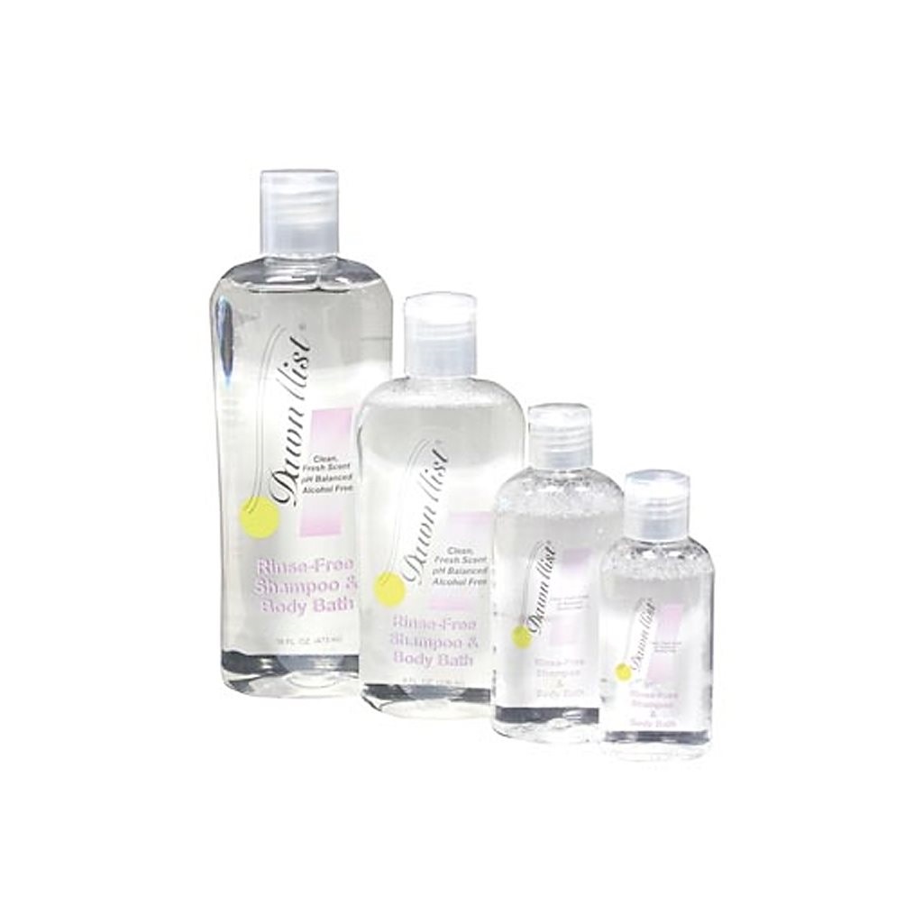 DawnMist RinseFree Shampoo and Body Wash 4 oz. Squeeze Bottle Scented
