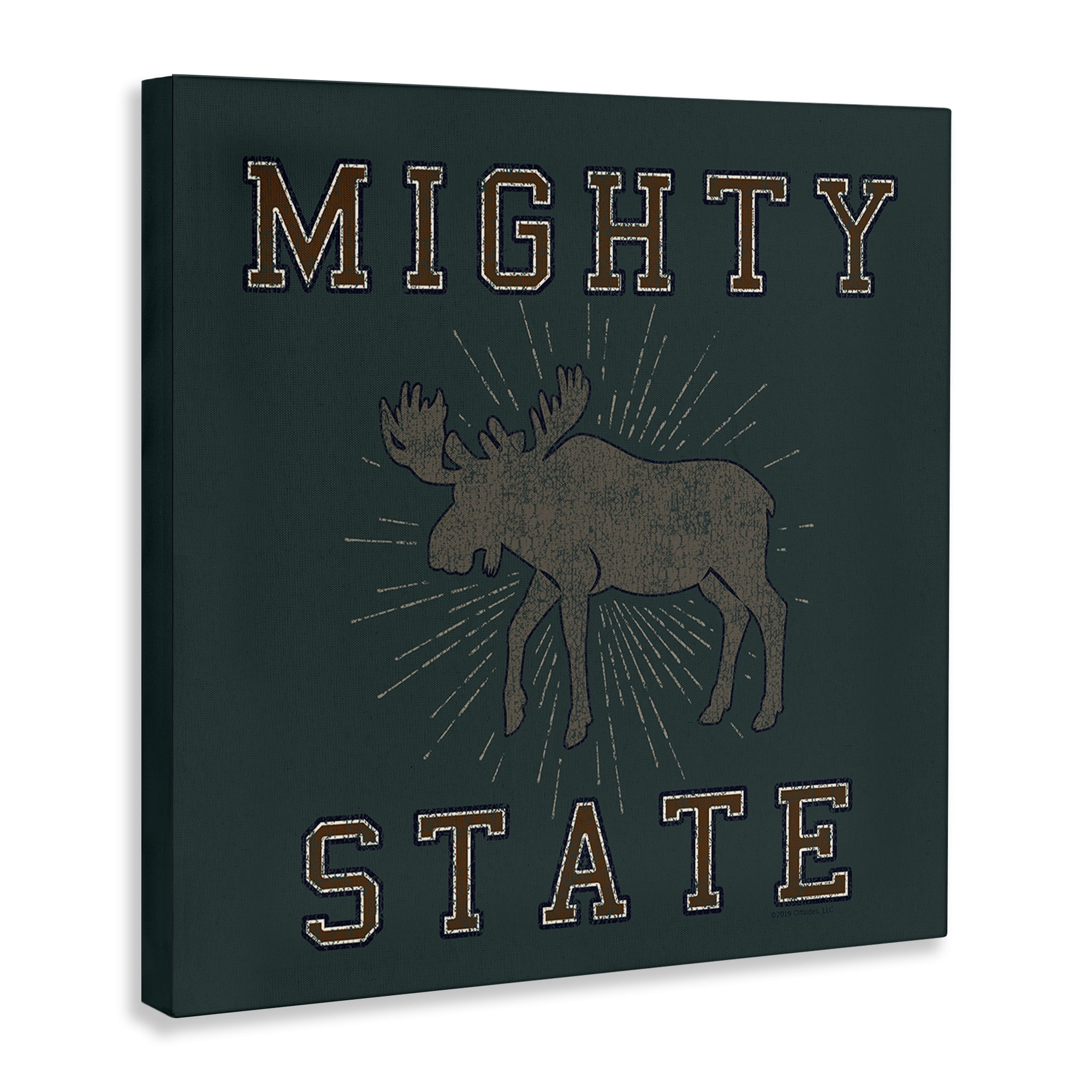 Stupell Industries Mighty Moose State Animals Painting Wrapped Canvas Art Print Wall Art, 36 x 36
