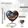 thumbnail image 2 of KARYLIZ Lotus Heart Shaped Urns for Ashes Combo of 5 - 10 Inch Pink Burial Urn for Mom, Women & Adult Male and 3 Inch Mini Deep Plum Keepsake Cremation Urns for Dad & Mother - Funeral Ash Holder Set, 2 of 7