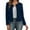 Navy, variant on Women Jacket Metallic Sequin Print Long Sleeve Cardigan Open Front Slim Blazer Lightweight Coats Black