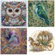 thumbnail image 3 of 4 Uds 5D DIY Taladro Parcial Con Forma Especial Búho Pájaro Kit30x30cm, 3 of 9