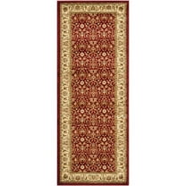 SAFAVIEH Lyndhurst Pearl Traditional Bordered Runner Rug, Red/Ivory, 2'3" x 16'