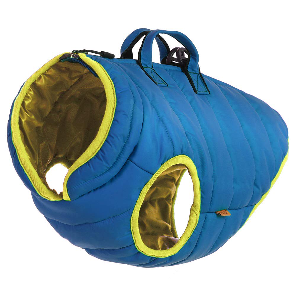 Gooby Padded Dog Vest Lift Blue, Large Dog Jacket Coat with Handle