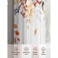 thumbnail image 6 of Brown Eucalyptus Leaves Sheer Curtains 84 Inch Length 2 Panels Set Window Treatments, Summer Botanical Weeping Watercolor Rod Pocket Semi Curtains for Living Room/Bedroom/Kitchen Décor, 104"W x 84"L, 6 of 7